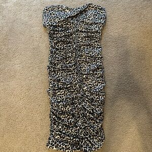 Charlotte Russe One Shoulder Leopard Print Dress